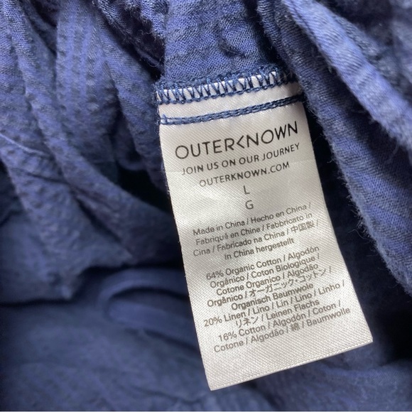 Outerknown Blue Linen Blend Pants Large - Picture 4 of 10